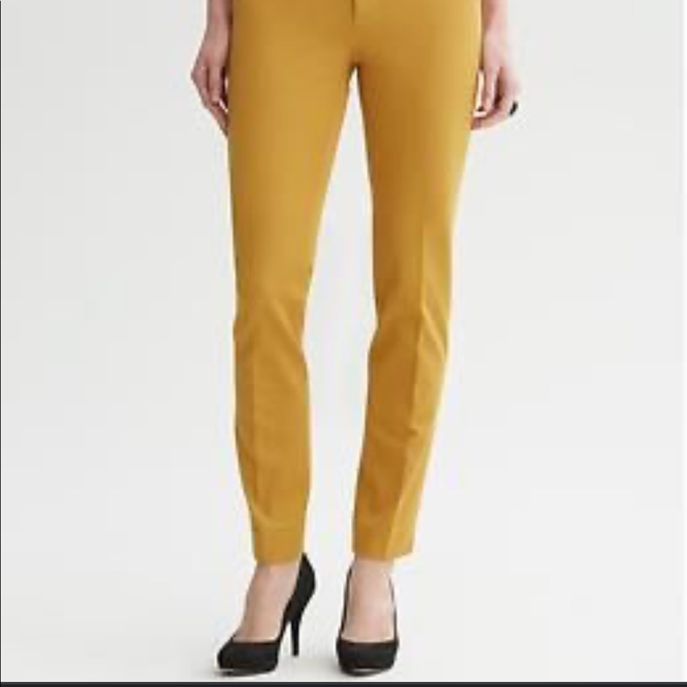 Banana Republic factory Sloan 2P Mustard Stretch Capri Pant